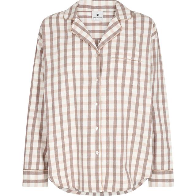 Flannel Pyjamasskjorte, Brun, XXL