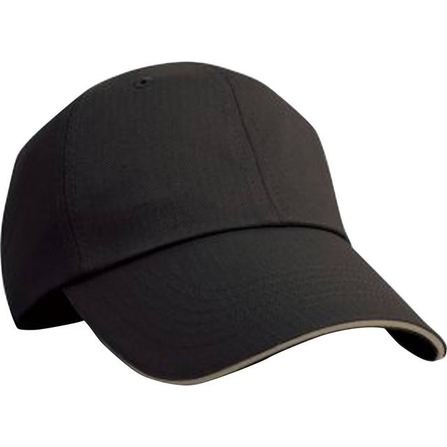 (One size, Black/Tan) Result Unisex Herringbone Contrast Colour Sandwich Peak Baseball Cap
