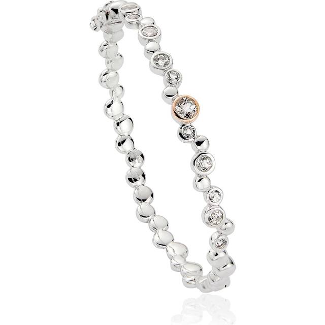 Clogau Silver 9ct Rose Gold Celebration Bangle 3SMBG2 - Two Colour