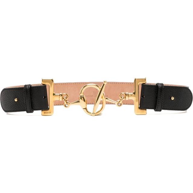 Gucci - toggle-fastening leather belt - women - Leather - 75 - Black