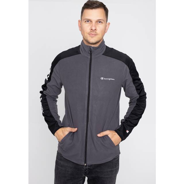 Champion - Full Zip Side Pocket Logo EBN/NBK - Track Jacket - grey - M - 100% Polyester
