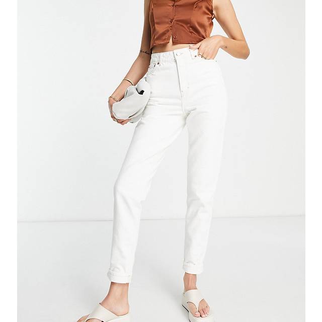 Topshop Tall – Original – Vita mom jeans med hög midja-Vit/a