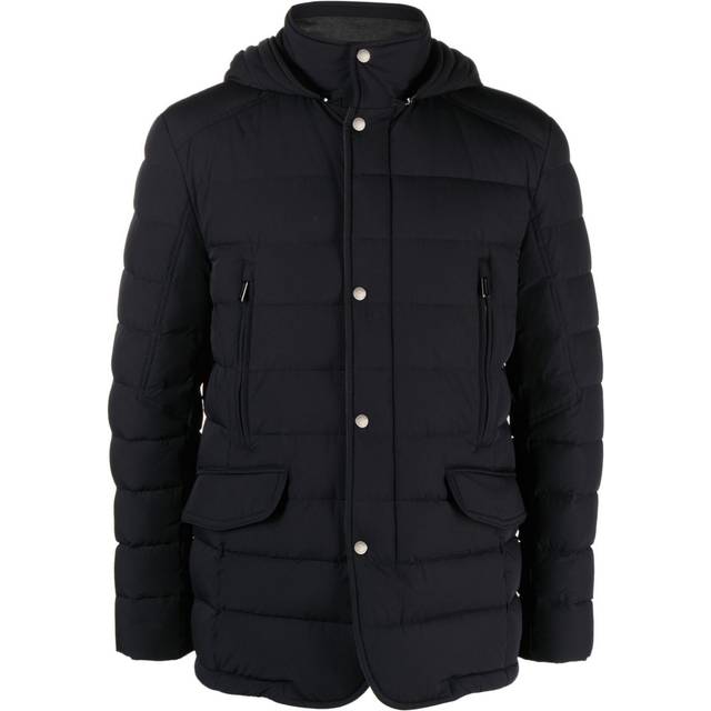 Moorer - Craig-KN padded jacket - men - Virgin Wool/Polyamide/Polyurethane/Cashmere/Feather Down - 48 - Blue