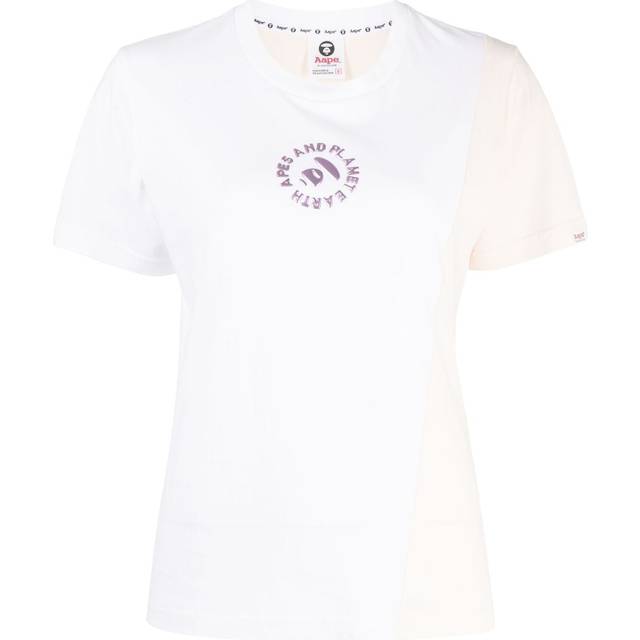 AAPE BY *A BATHING APE® - logo-embossed cotton-jersey T-shirt - women - Cotton - XS - White