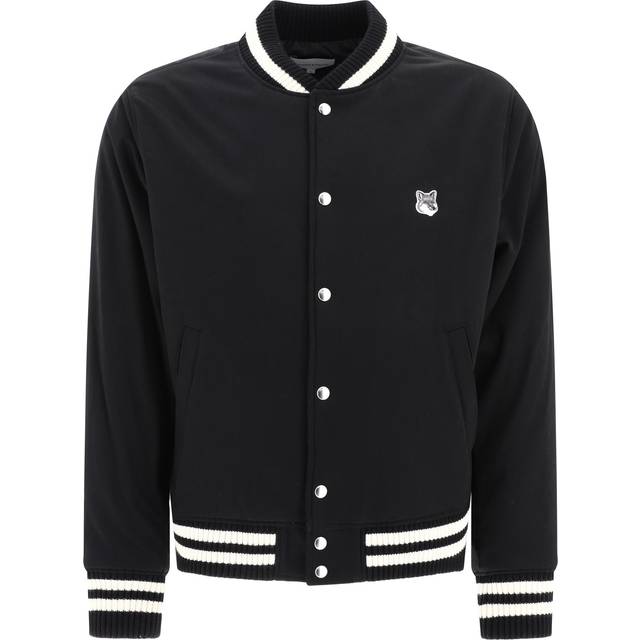 Maison Kitsuné Grey Fox Head Cotton-Blend Jacket - L - Black