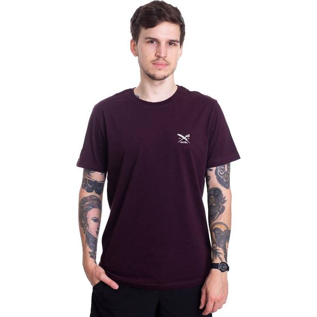 Iriedaily - Chestflag Aubergine - T-Shirt - purple - XL - 100% Cotton,Jersey