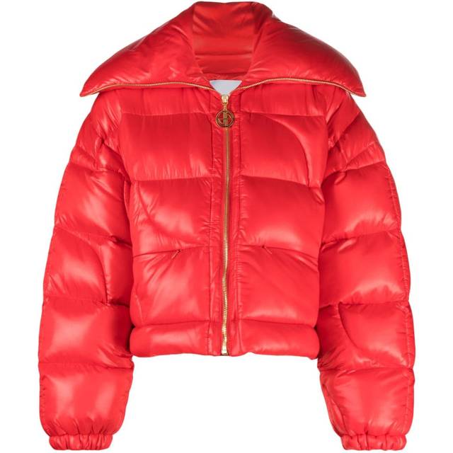 Patou - cropped puffer jacket - women - Polyamide/Polyester - 38 - Red