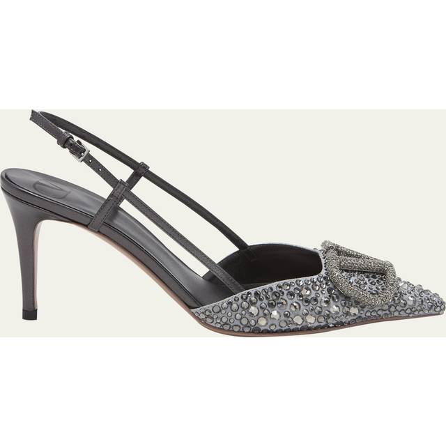 Valentino Garavani, Pumps, female, Gray, 2 1/2 UK, Elegant Slingback Sandals