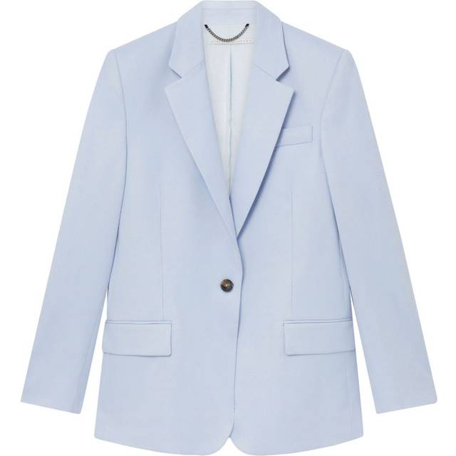 Stella McCartney - flannel single-breasted blazer - women - Wool - 42 - Blue