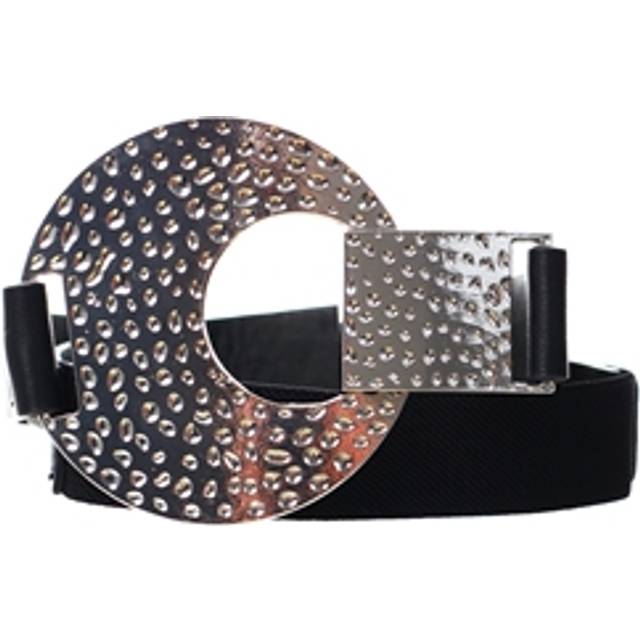 Pieces Black Circle Waist Belt - XS