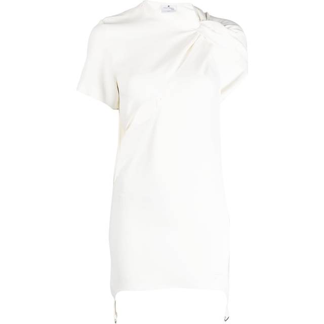 Courrèges - cut-out suspenders mini dress - women - Spandex/Elastane/Viscose - 38 - White