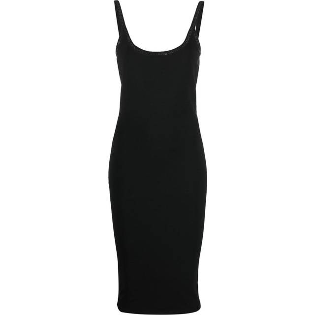 Alexander Wang - crystal-embellished jersey dress - women - Elastane/Polyamide - S - Black