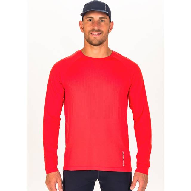 SALOMON SENSE LS TEE HERREN Herren Rot XL