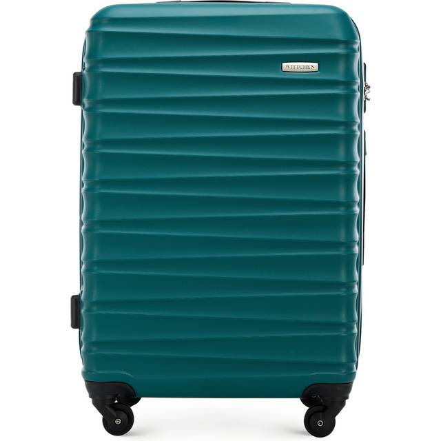 WITTCHEN GROOVE Line | Liten resväska, handbagageväska | Handbagage Rejält bagage | Hårt bagage ABS Nummerlås Teleskophandtag | 4 länkhjul | Storlek S | Röd