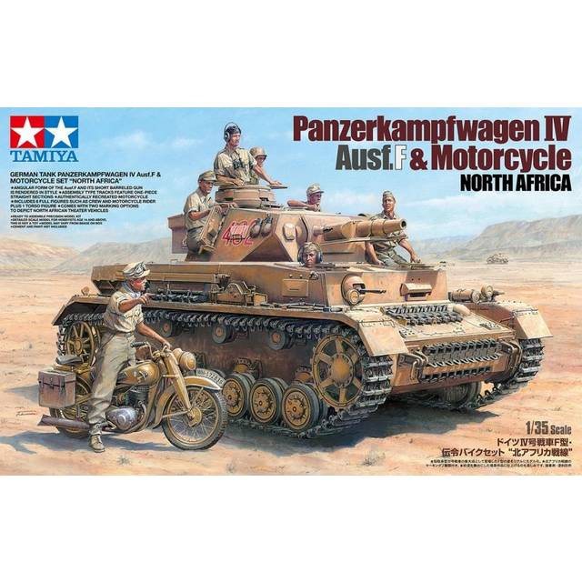 25208 1:35 Dt. PzKpfw.IV Ausf.F m. Krad DAK Building, Plastic, Hobby, Crafts, Gluing, Kit, Model, Assembly