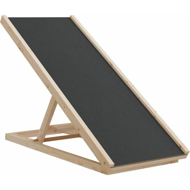 Hundramp grå 100x40 cm massiv gran