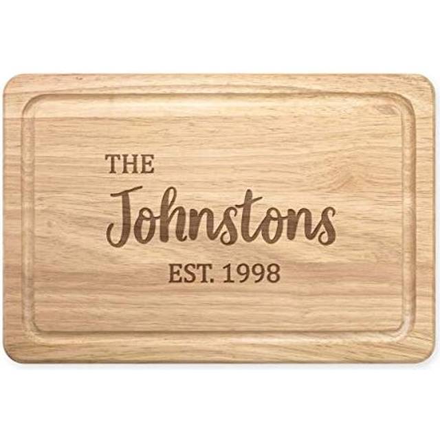 Personalised Custom Any Name Surname The Johnstons Style Rectangular Wooden Chopping Cheese Board