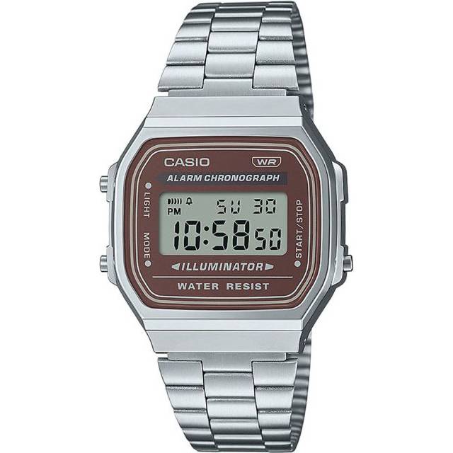 Casio Vintage Digital Stainless Steel Bracelet Quartz A168WA-5A Men&#39;s Watch