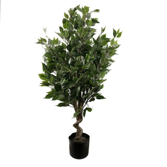 Leaf - 110cm Artificial Evergreen Ficus Tree