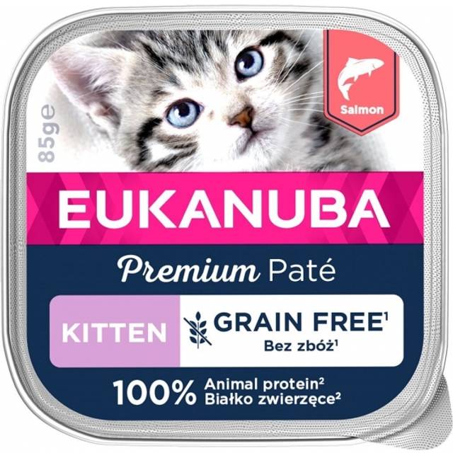 Eukanuba Cat Grain Free Kitten Salmon Paté - 16x85g