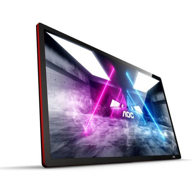 AOC 16G3 Gaming Portable LED Monitor - 39.5 cm (15.6') Full HD @ 144 Hz - IPS - 250 cd/m² - HDMI, Micro HDMI, USB-C - Speakers - Black, Red