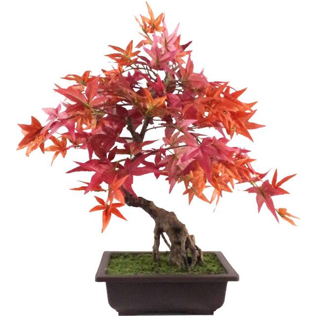 Leaf Design 50cm Artificial Red Maple Bonsai Tree