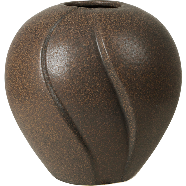 Broste Copenhagen Leda vase Ø15x15 cm Antique brown