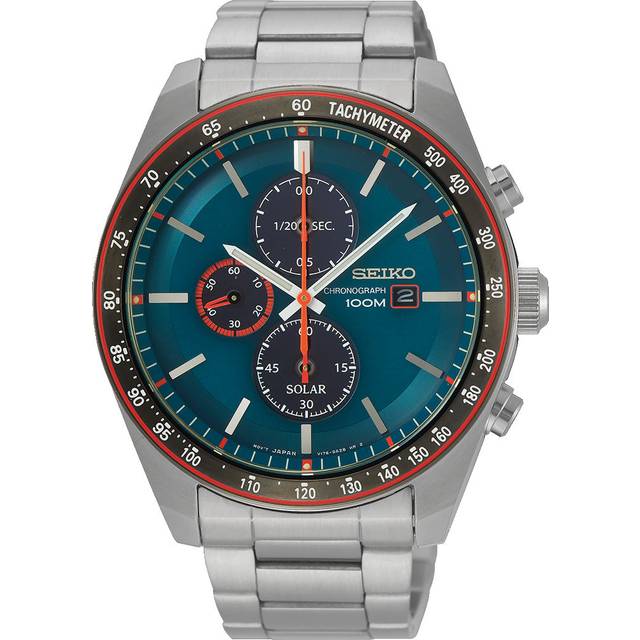 Seiko Watch Solar Chronographs - Blue