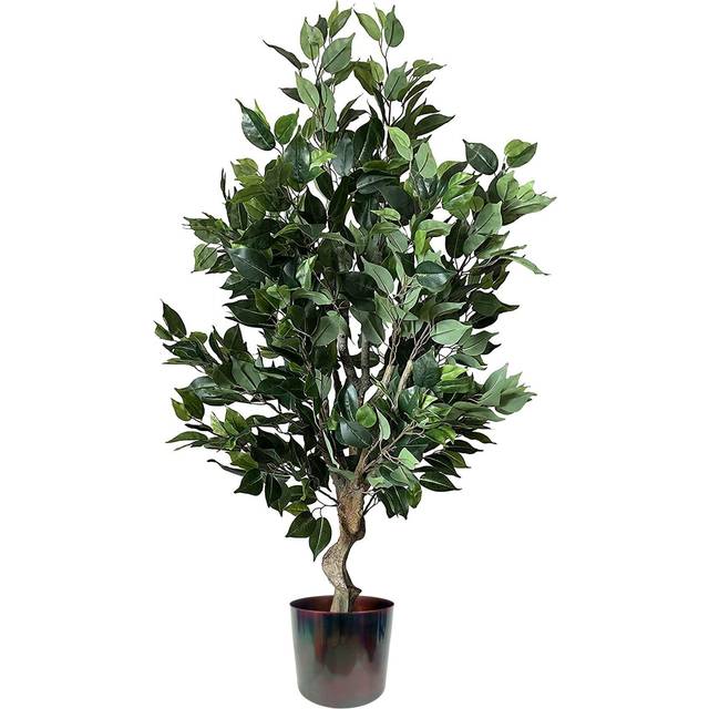 Leaf Artificial 100Cm Premium Artificial Ficus Twist Tree Multicolour Planter