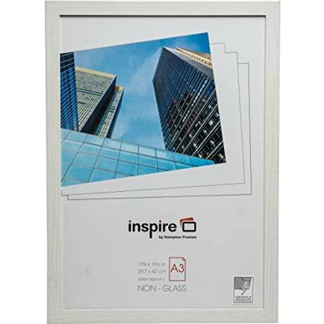 BERGEN A3 (30x42cm) White Picture Poster Photo Frame Plexi (Non-Glass) BERA3NG