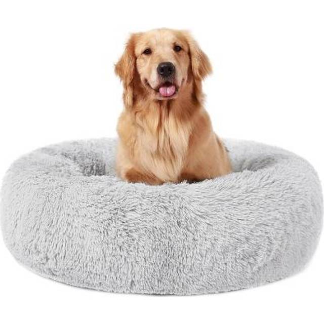 Lugnande Hundbädd Fluffig & Mysig  -  100 cm, Färg (Storlek: 100 cm, Färg: Vinröd)