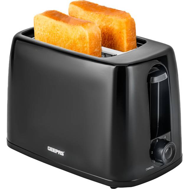 2 Slice Bread Toaster With 6 Level Browning Control, 650W - Black (2 - Slice)