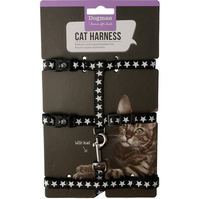 Dogman Kattsele-sæt Star Sort
