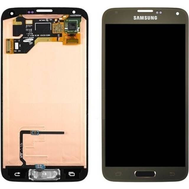 Samsung Galaxy S5 Skärm med LCD-display, Guld - Original