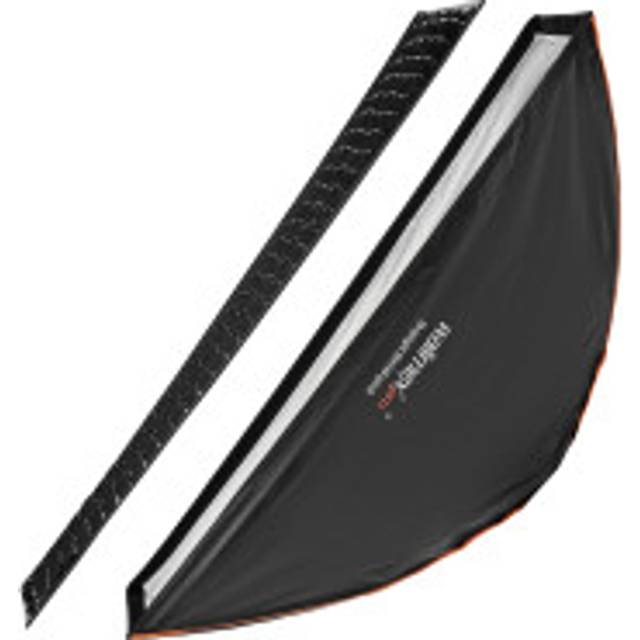 Walimex pro Studio Line Striplight SB QA for Aurora/Bowens/Walimex pro - Softbox, surface 30x140cm, 49.5cm deep, foldable, with grid, inner and out...