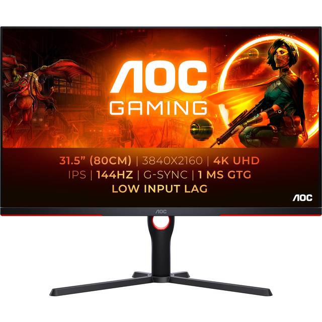 AOC U32G3X/BK31.5 inch 3840 x 2160 4K Ultra HD IPS 144 Hz 1 ms Flat Gaming Monitor