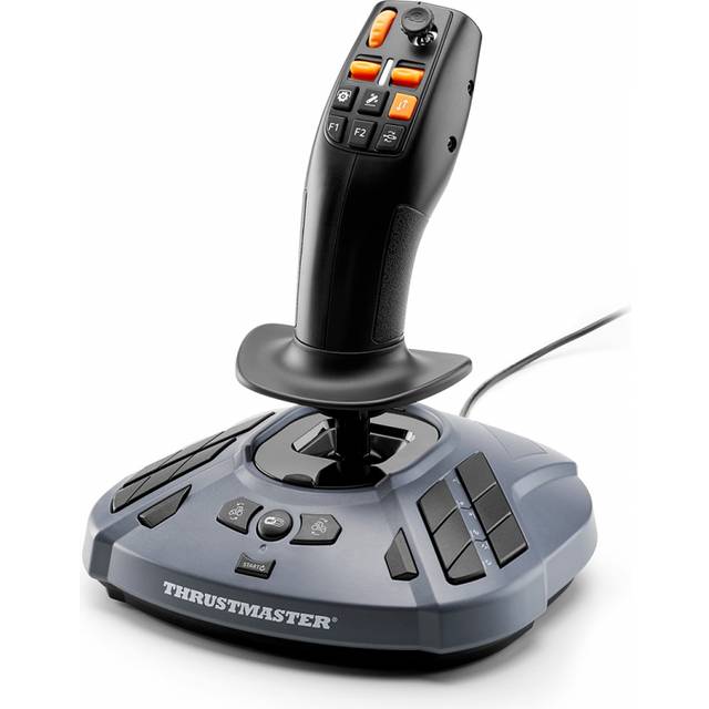 Thrustmaster SimTask FarmStick - Högprecisionsjoystick för lantbrukssimulering med programmerbara knappar för PC