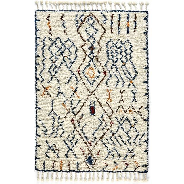 Naroun Hand Woven Thick 100% Wool Berber-Style Rug - Multi-Coloured - 200X290CM