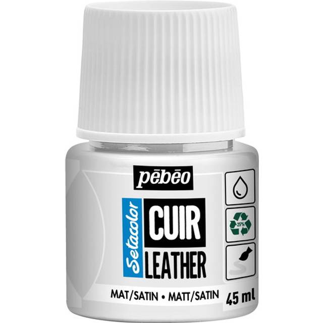 Pebeo Setacolor Leather Paint 45ml - Pure White