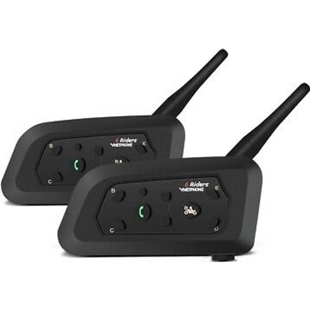 Set SI4 Bluetooth Intercom IK6 2 Stück passend für BMW K 1300 GT / R / S Tourtecs - schwarz-schwarz