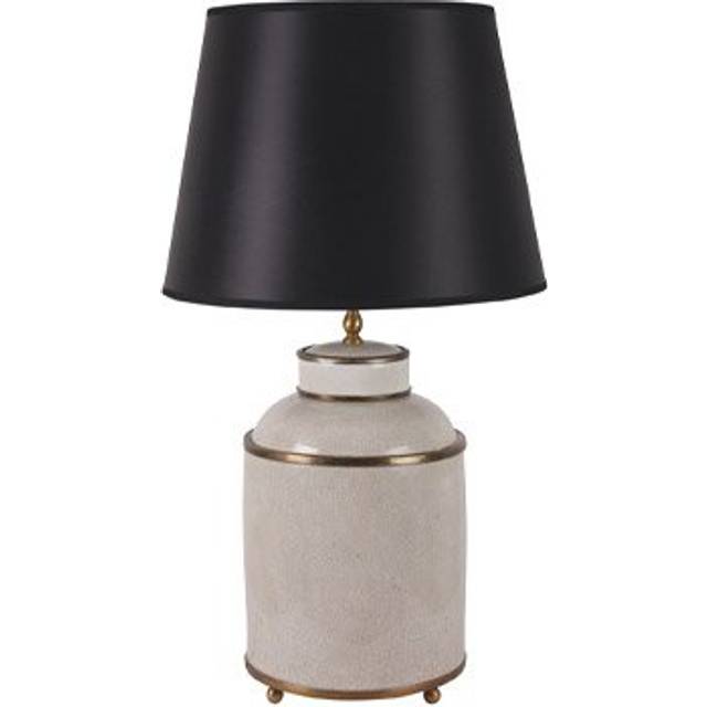 York bordslampa grå - Offwhite / Guld (H: 50 x B: 25 D: 25 cm)