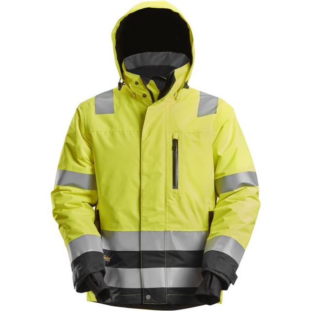 Snickers Workwear Fodrad varseljacka, kl 3 - Varselgul/Svart / XXXL