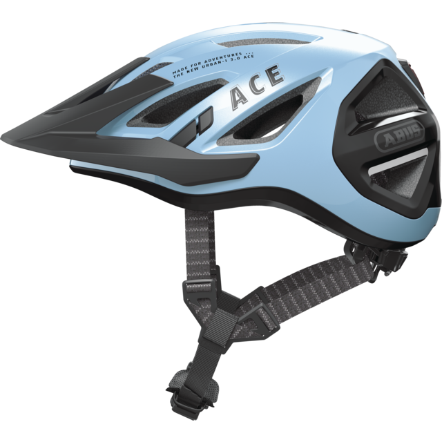 ABUS Urban-I 3.0 ACE cykelhjälm Iced Blue - Hjälmstorlek 52-58 cm - Blå