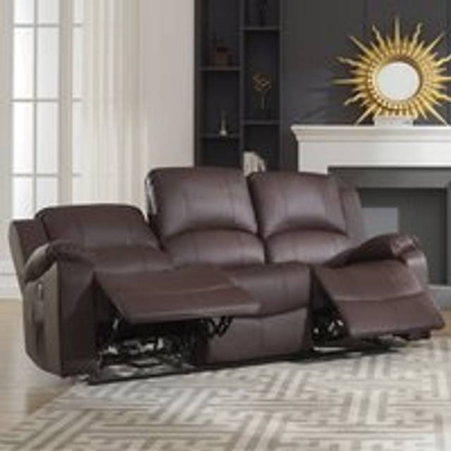 Artemis Home Glendale 3 Seat Electric Reclining Sofa - Brown, Brown