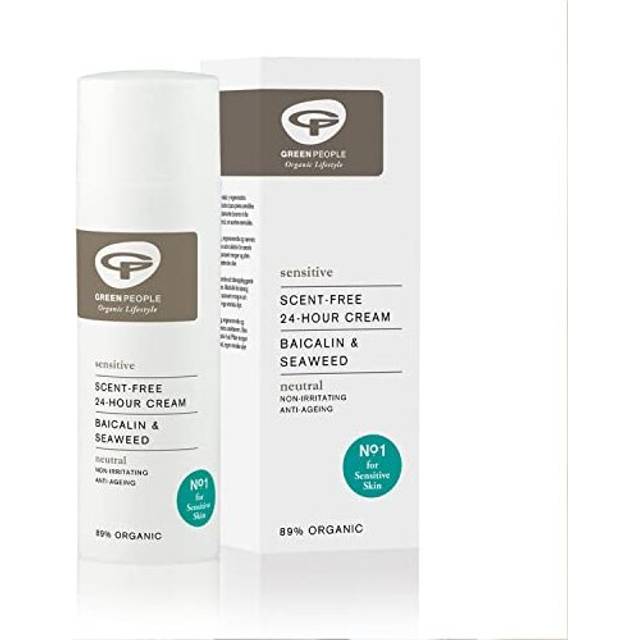 Green People - Scent Free 24 Hour Cream - Day & Night Face Cream for Sensitive Skin - Firming - Vegan & Natural, 50ml