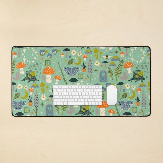 Desk Mat Fairy Garden Large Gaming Mouse Pad 35x16 inch