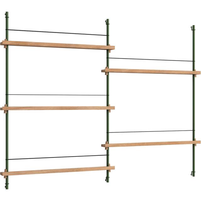 Magazine Shelf 123x162 cm, Oak/Green