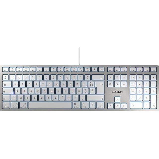 CHERRY KC 6000 SLIM FOR MAC keyboard Office USB AZERTY French Silver