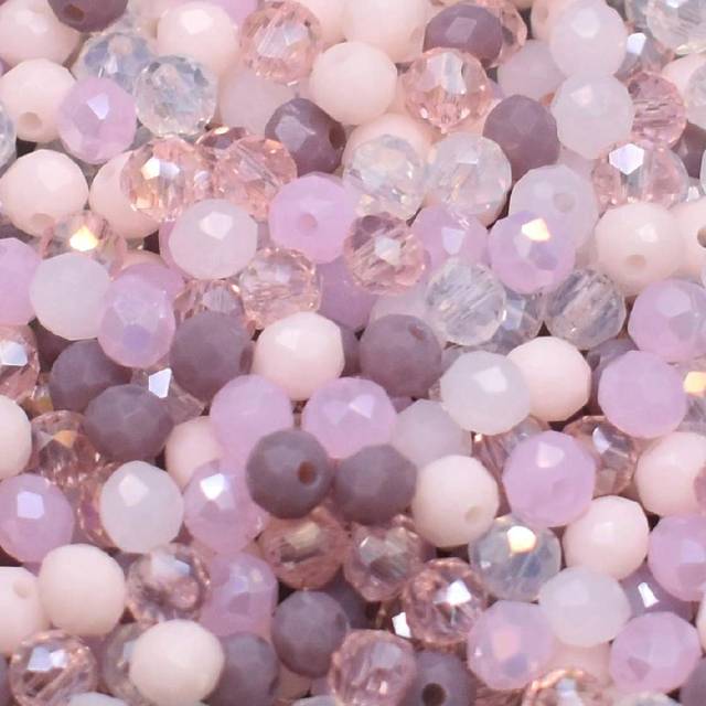 SHEIN 200pcs 4mm Pink Color Round Glass beads For Jewelry Making DIY  Accessories