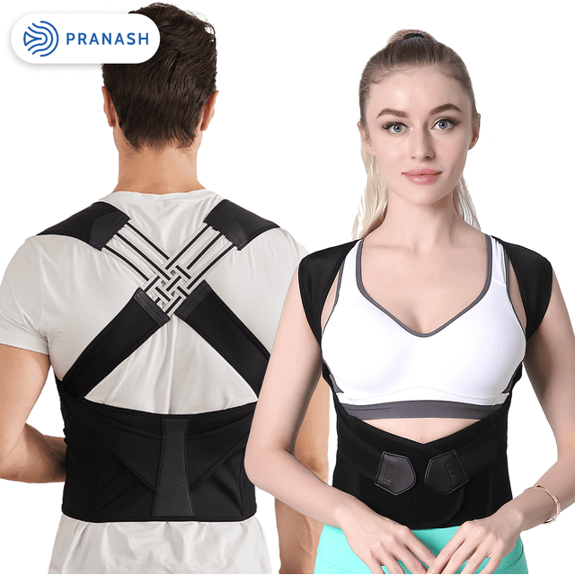 1 st Unisex Posture Corrector Back Brace Support Bälte - Svart (L,M,S,XL,XXL)